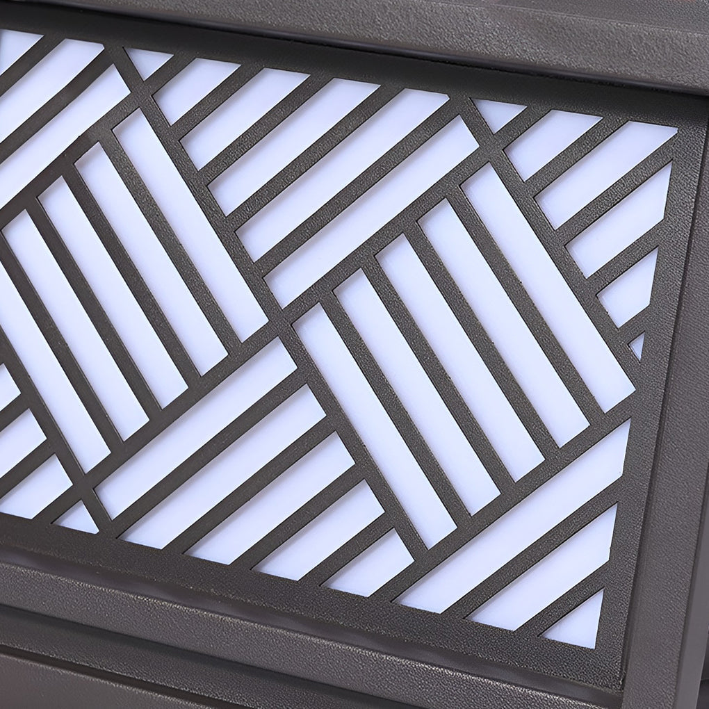 Square Waterproof Led Modern Outdoor Solar Post Lights