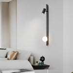Long Strip Wall Lamp With Adjustable Spotlight Ha083346