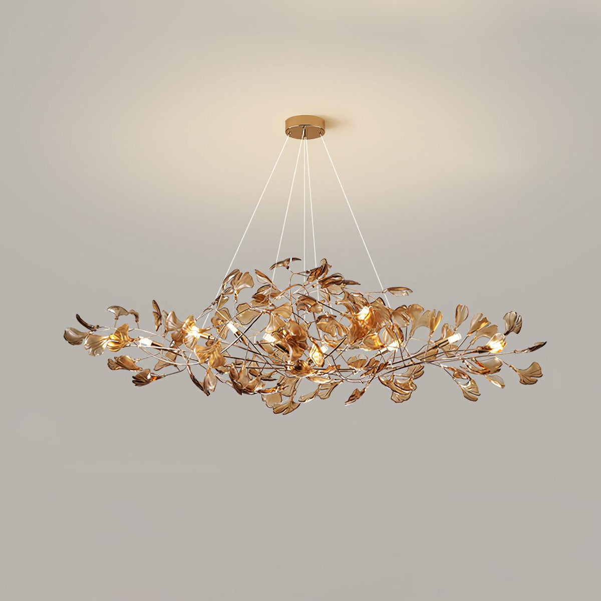 acrylic-ginkgo-leaf-chandelier