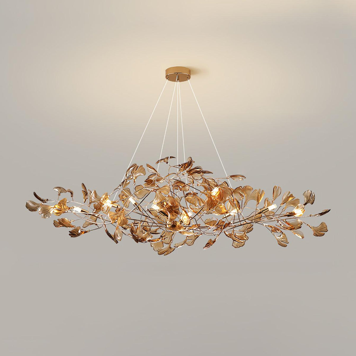acrylic-ginkgo-leaf-chandelier