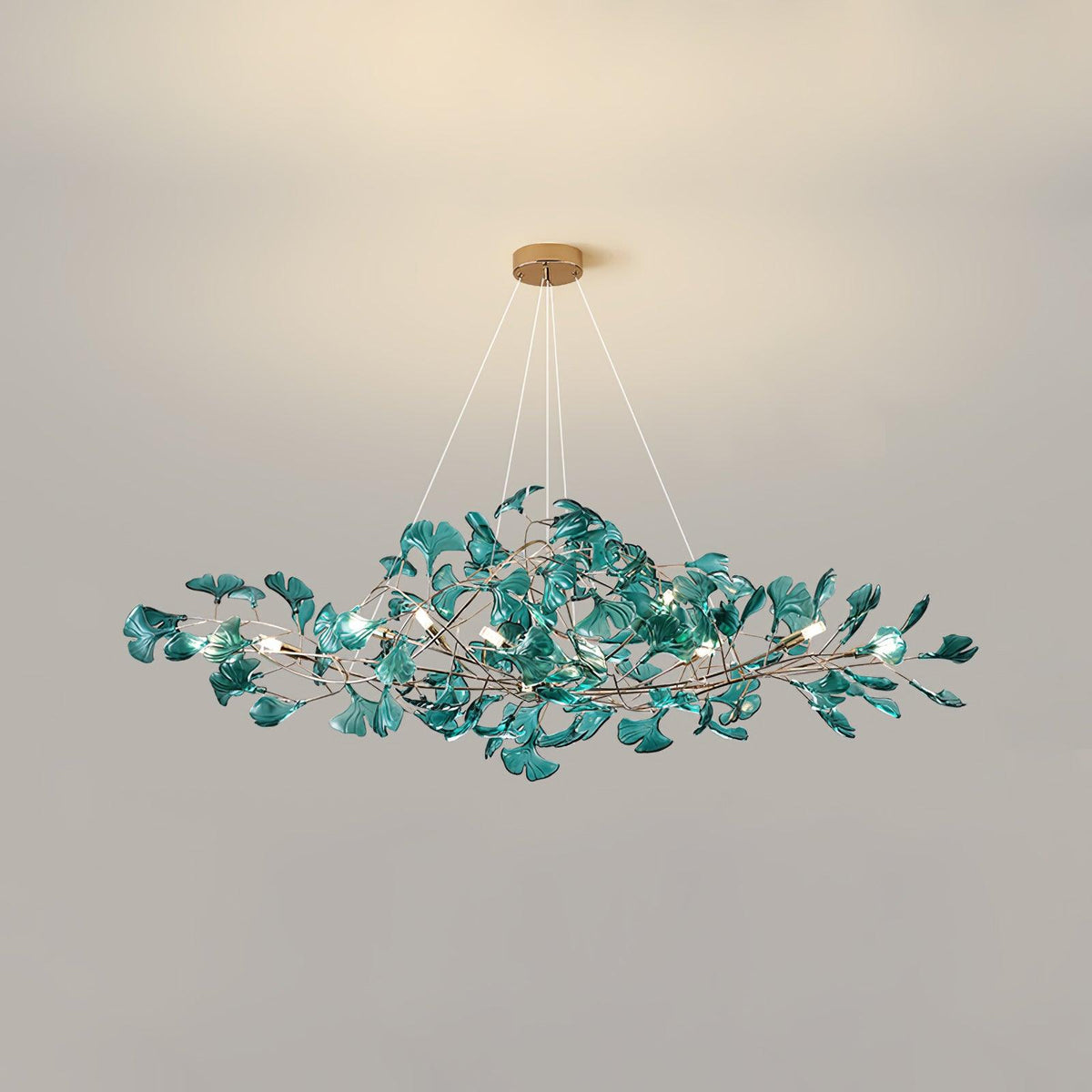 acrylic-ginkgo-leaf-chandelier