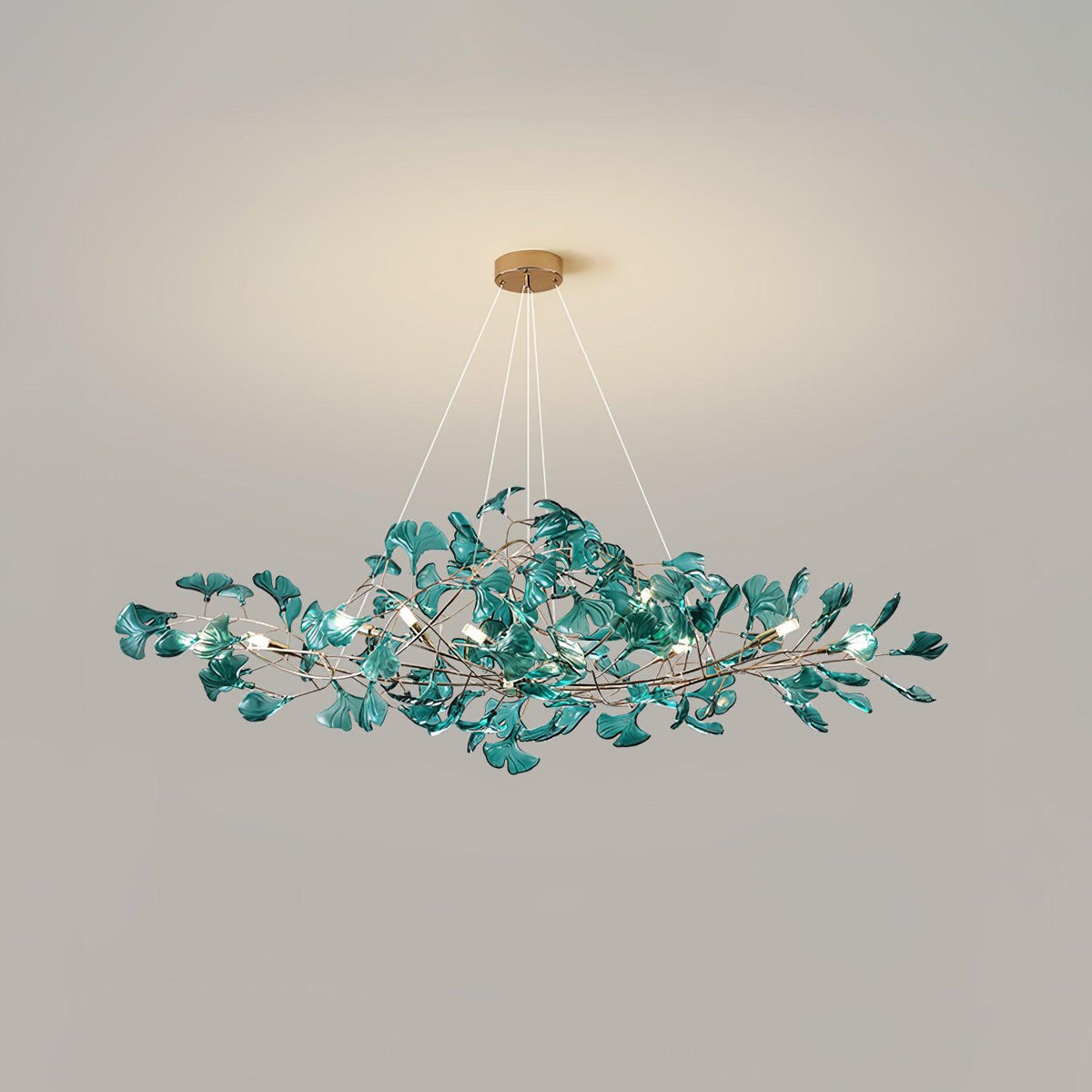 acrylic-ginkgo-leaf-chandelier