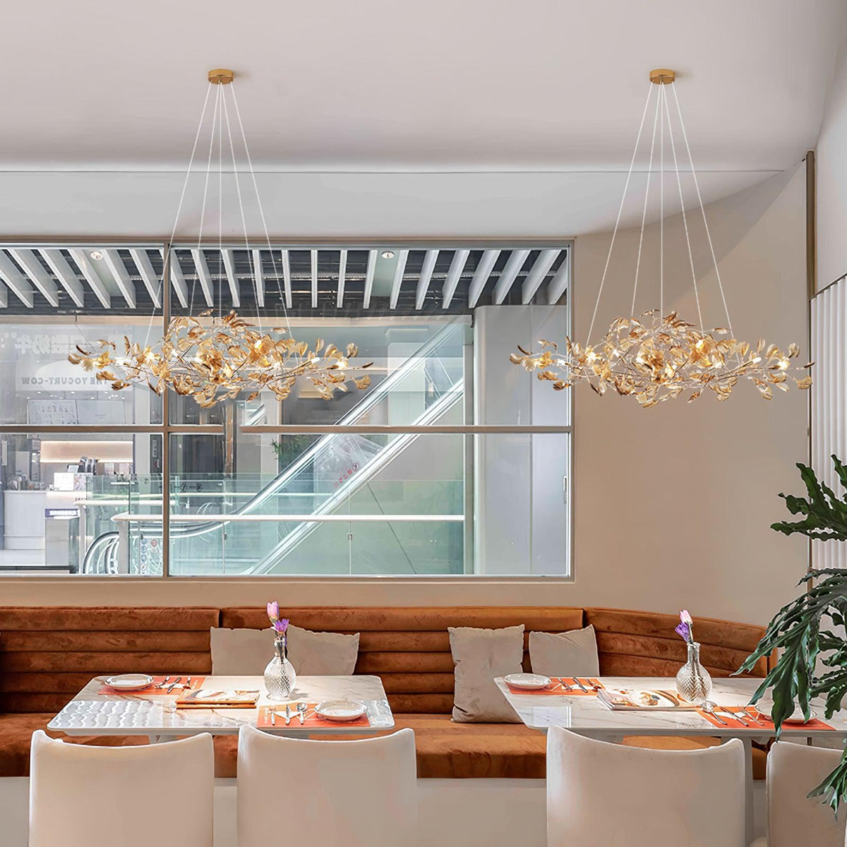 acrylic-ginkgo-leaf-chandelier