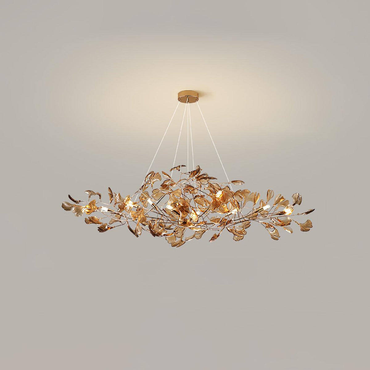 acrylic-ginkgo-leaf-chandelier
