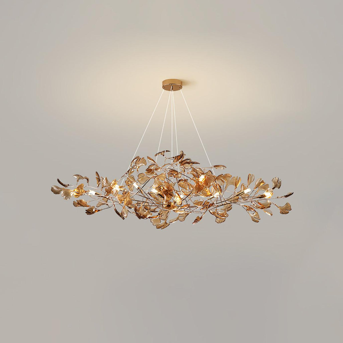 acrylic-ginkgo-leaf-chandelier