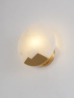 Alabaster Brass Wall Light