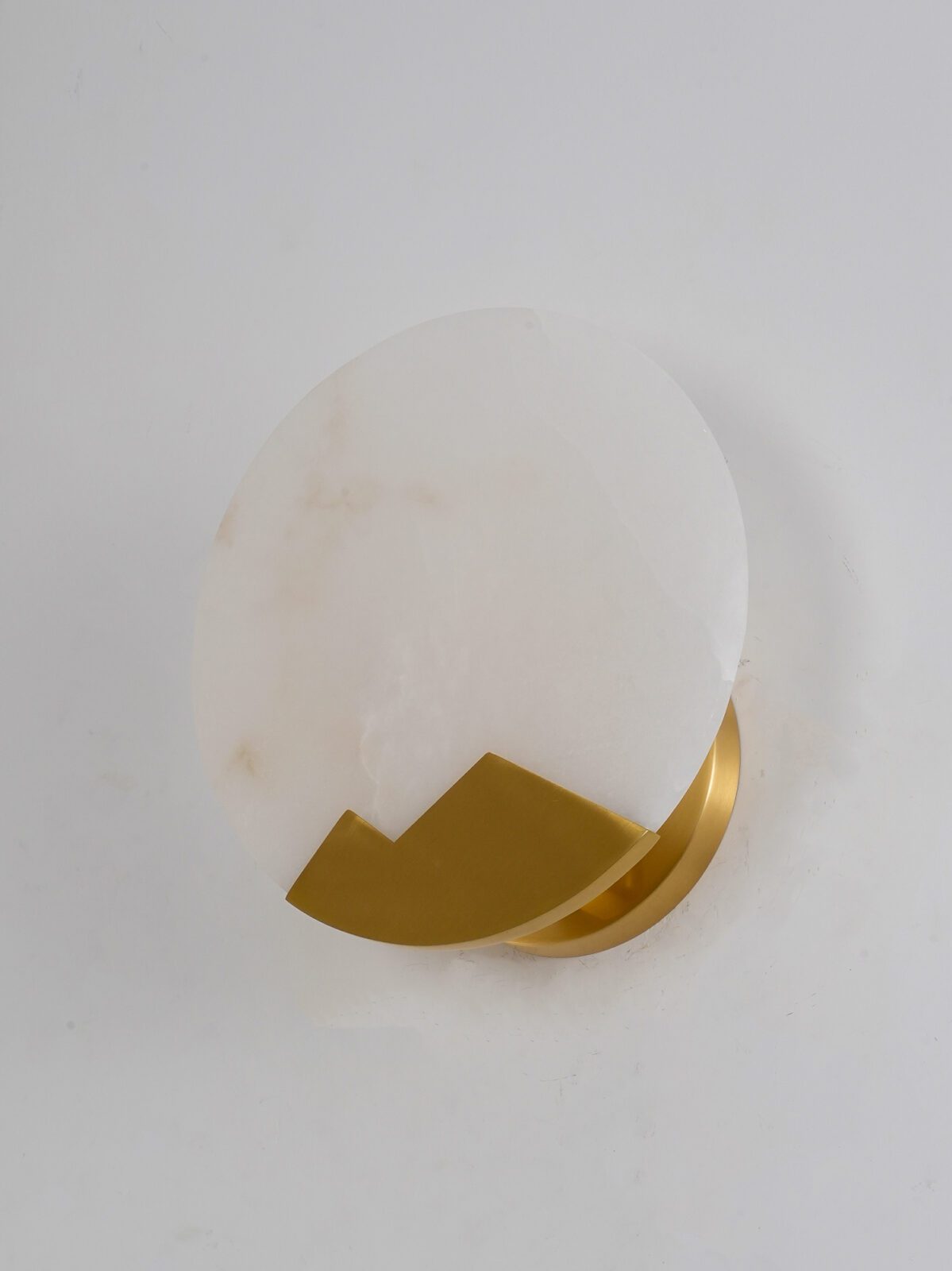 Alabaster Brass Wall Light