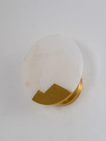 Alabaster Brass Wall Light