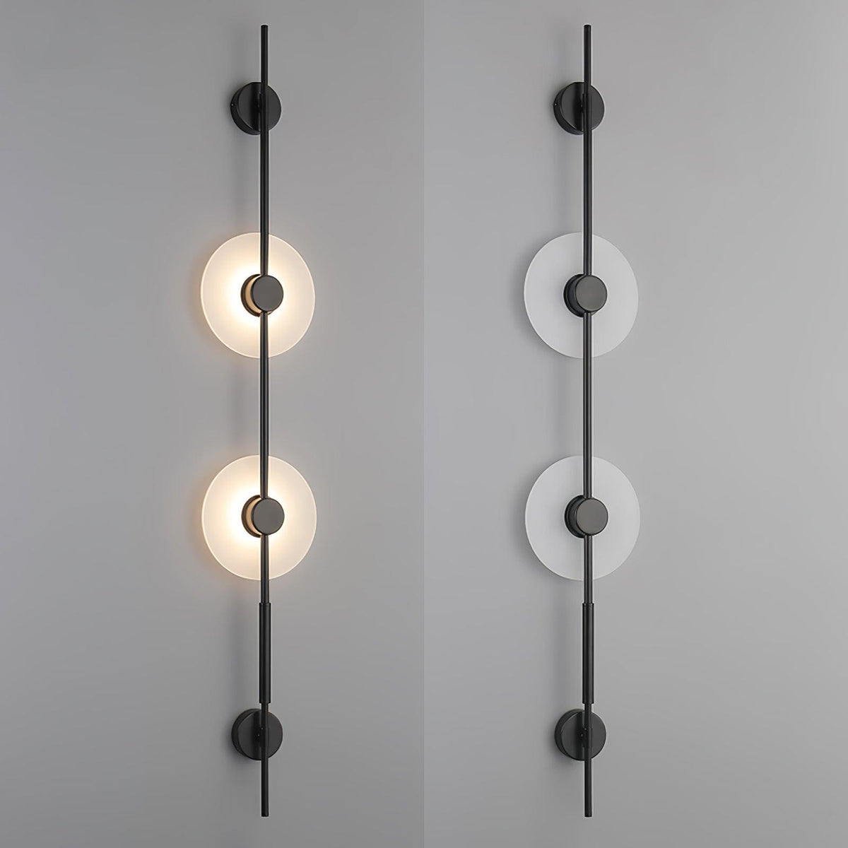 Alabaster Orb Vertical Wall Sconce