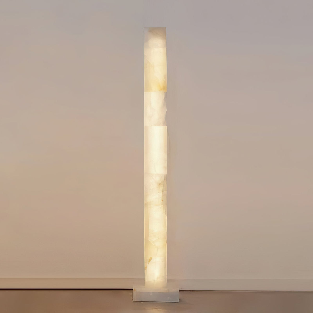Alabaster Square Column Floor Lamp