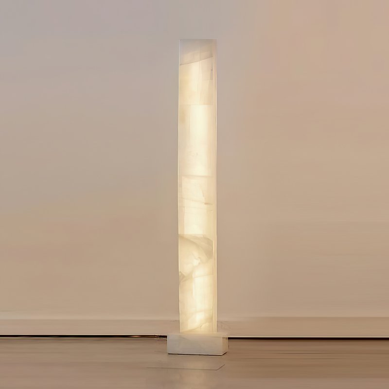 Alabaster Square Column Floor Lamp