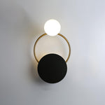 Black Circular Rings Wall Lamp