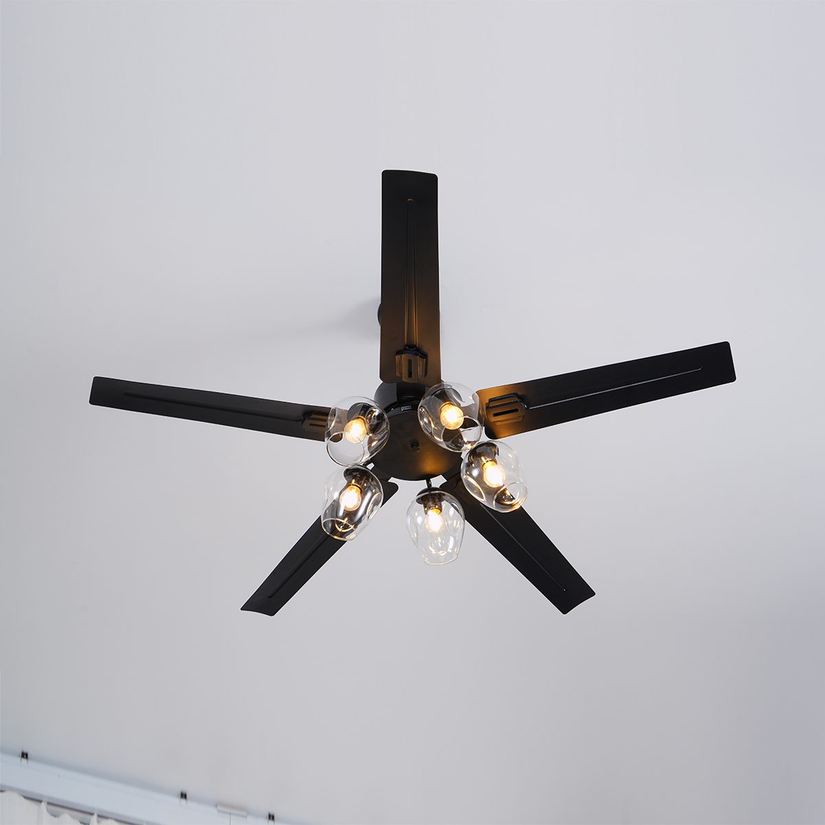Glass Ball Ceiling Fan light