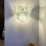 Blue Vintage Murano Glass Wall Lamp