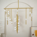Brass Glass Drop Candelabrum Chandelier