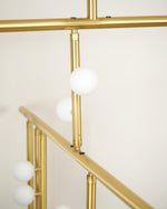 Brass Glass Drop Candelabrum Chandelier