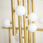 Brass Glass Drop Candelabrum Chandelier