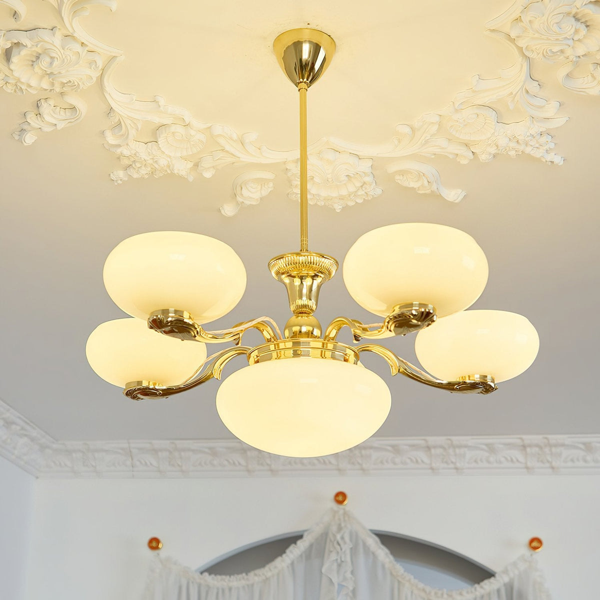 Brass Radiance Orb Chandelier