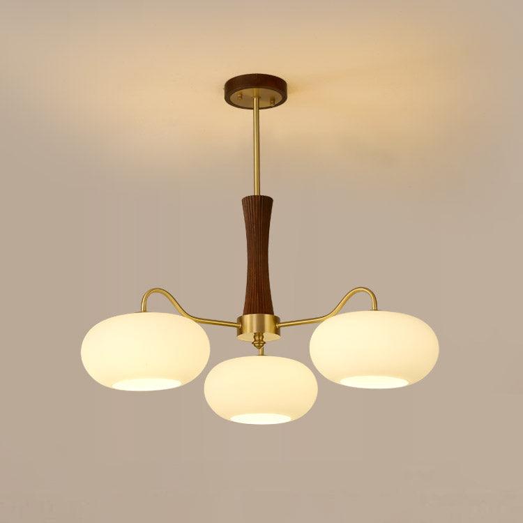 Brass Wooden Persimmon Ceiling Lamp