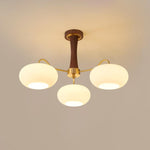 Brass Wooden Persimmon Ceiling Lamp