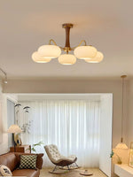 Brass Wooden Persimmon Ceiling Lamp