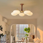 Brass Wooden Persimmon Ceiling Lamp