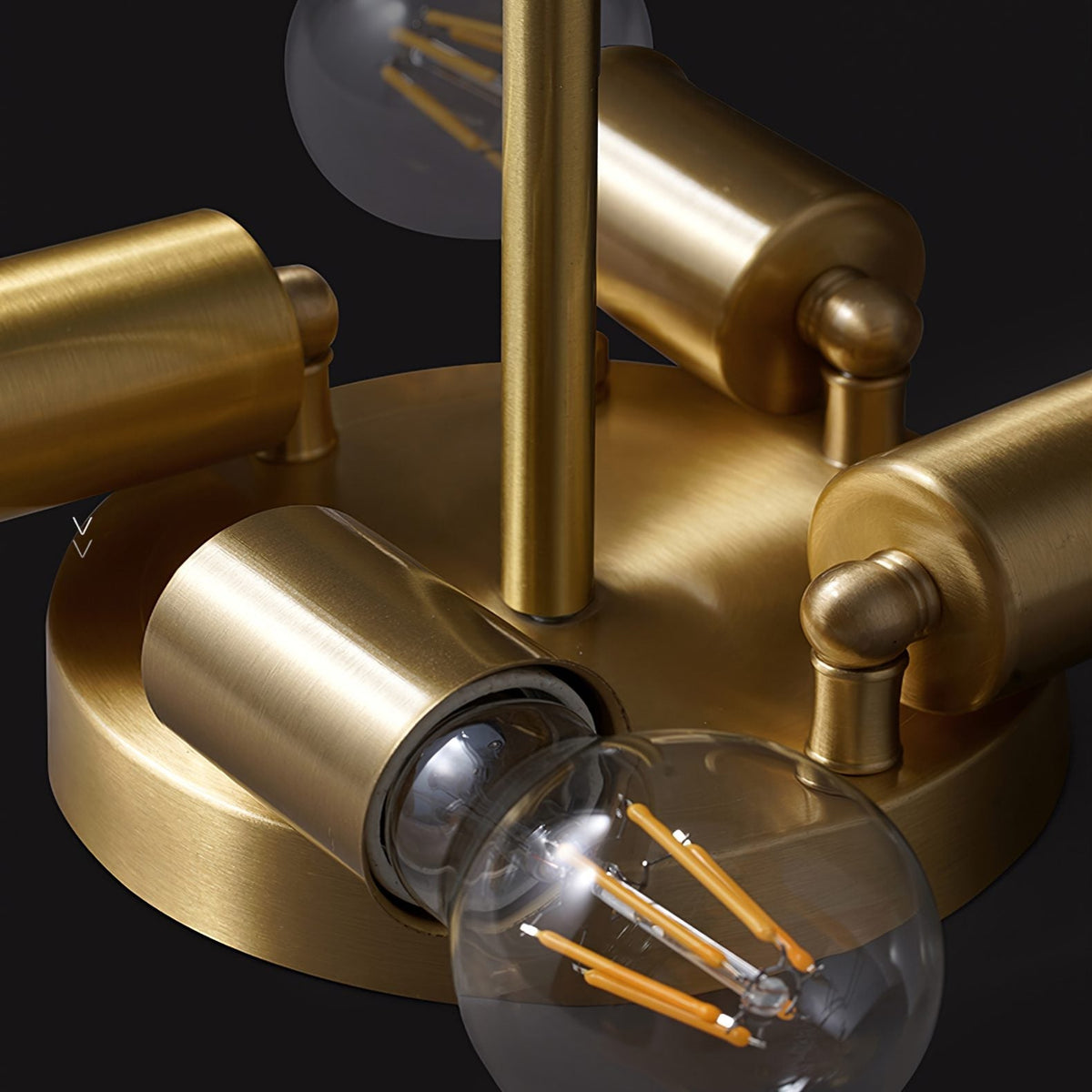 Carved Brass Ceiling Lamp