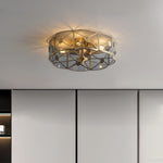 Carved Brass Ceiling Lamp