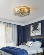 Carved Brass Ceiling Lamp