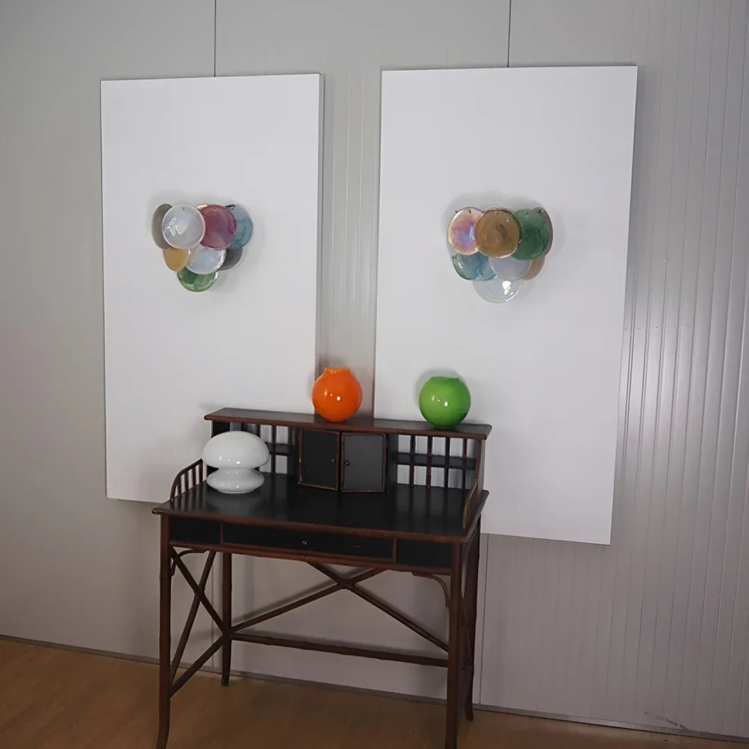 Colorful Murano Disc Wall Lamp