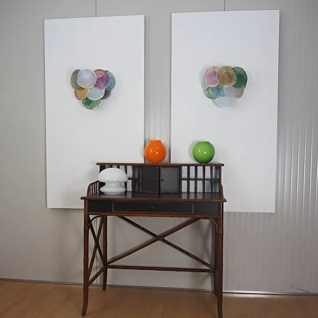Colorful Murano Disc Wall Lamp
