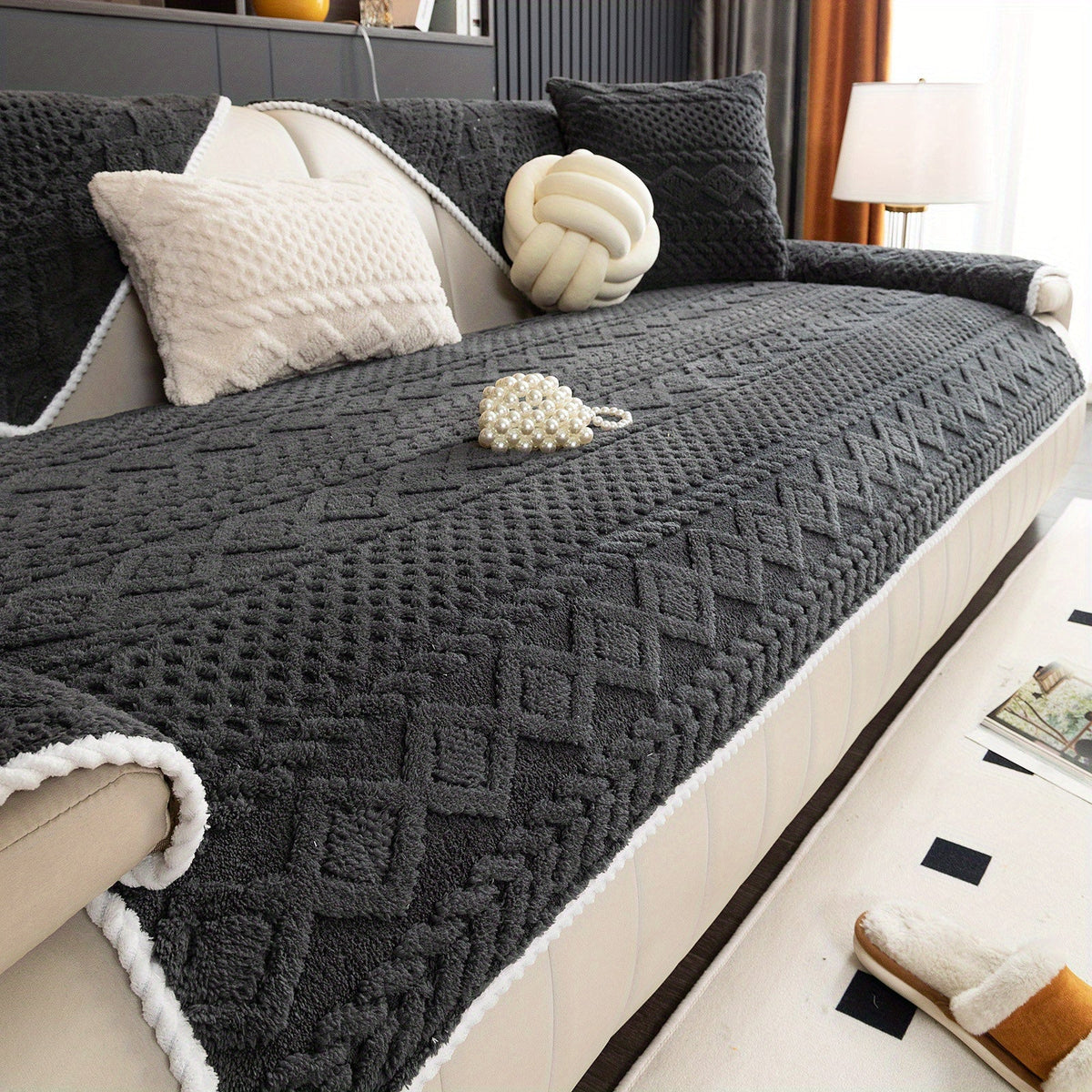 TheCarGoods Diamond Weave Cozy Sofa Cover