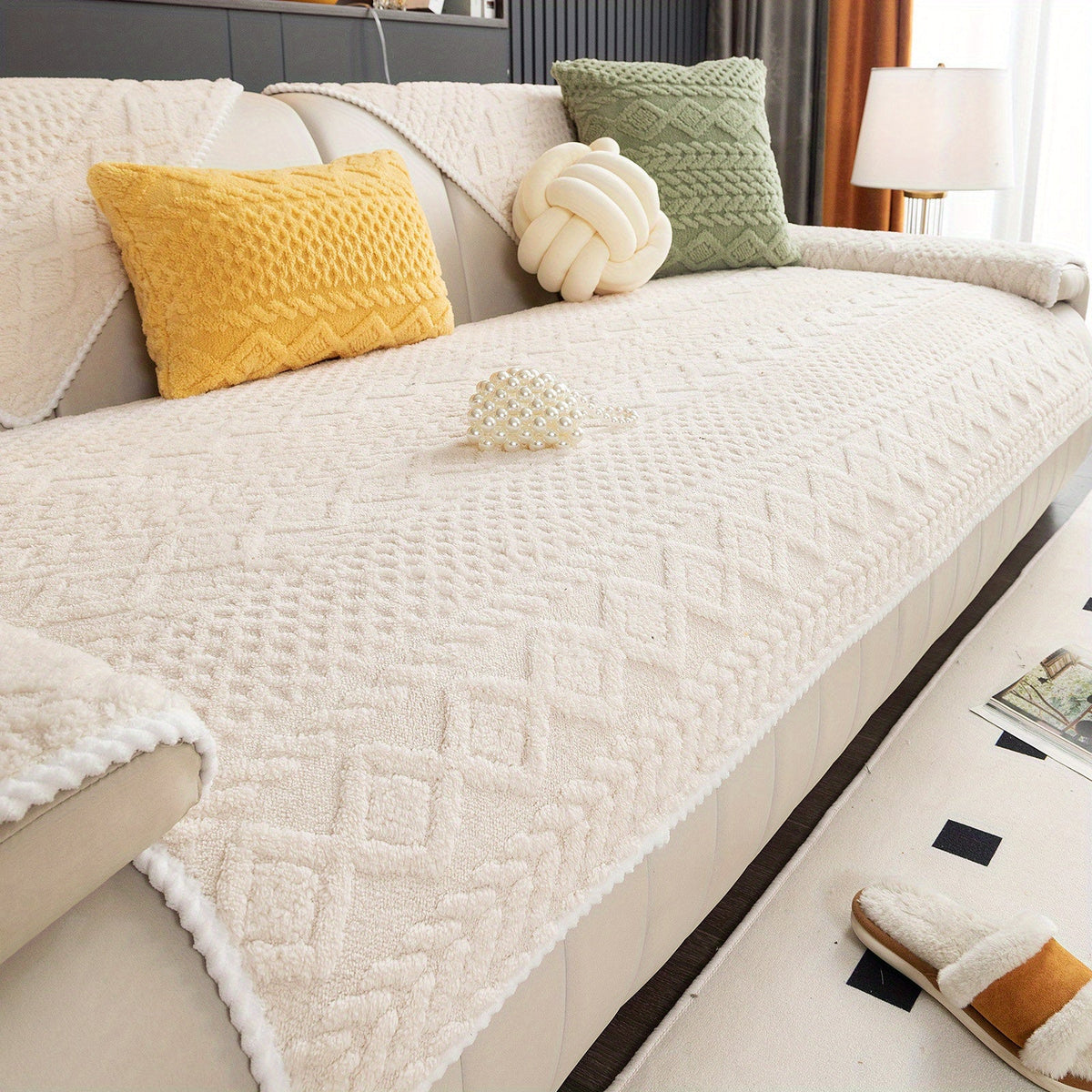 TheCarGoods Diamond Weave Cozy Sofa Cover