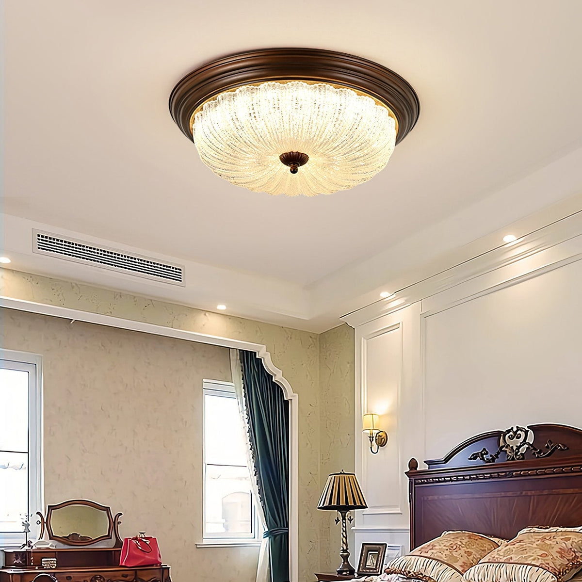 Crystal Glass Dome Ceiling Lamp