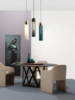 Glass Cylindrical Pendant Light