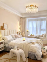 Decorative Pattern Glass Round Chandelier