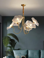Delicate Lotus Leaf Chandelier