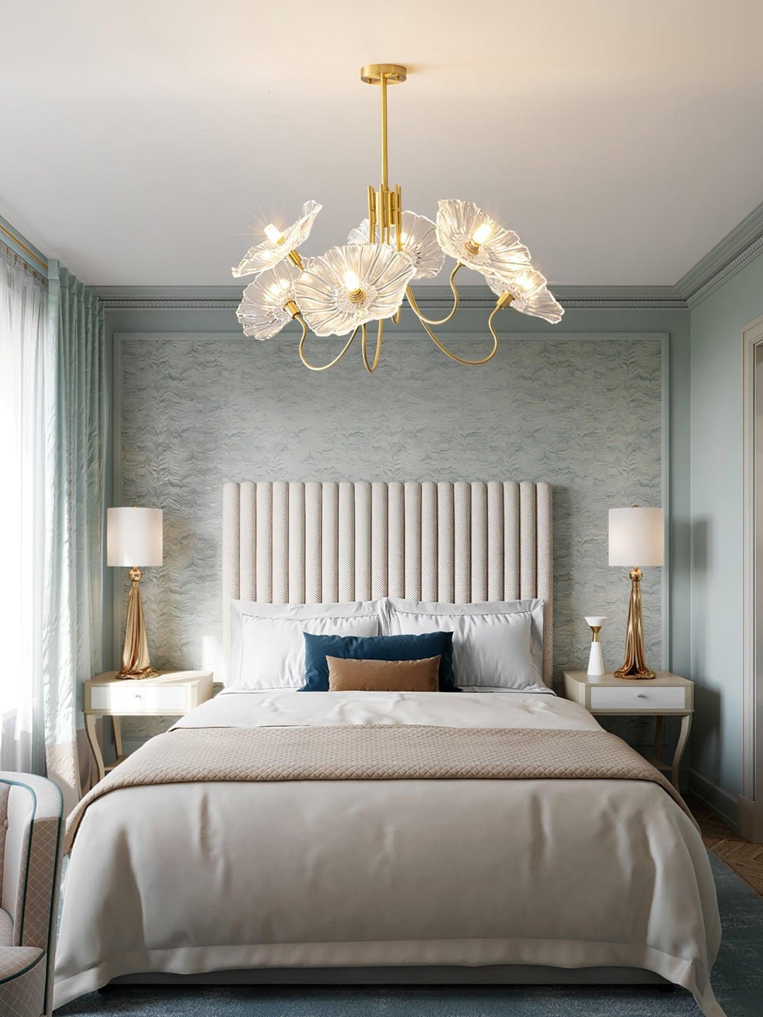 Delicate Lotus Leaf Chandelier