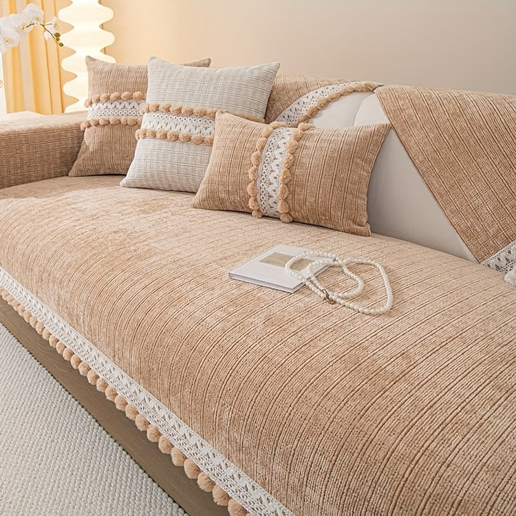 TheCarGoods Cozy Chenille Boho Sofa Cover