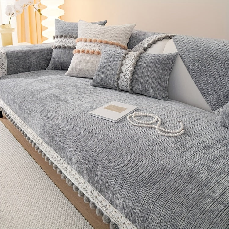 TheCarGoods Cozy Chenille Boho Sofa Cover