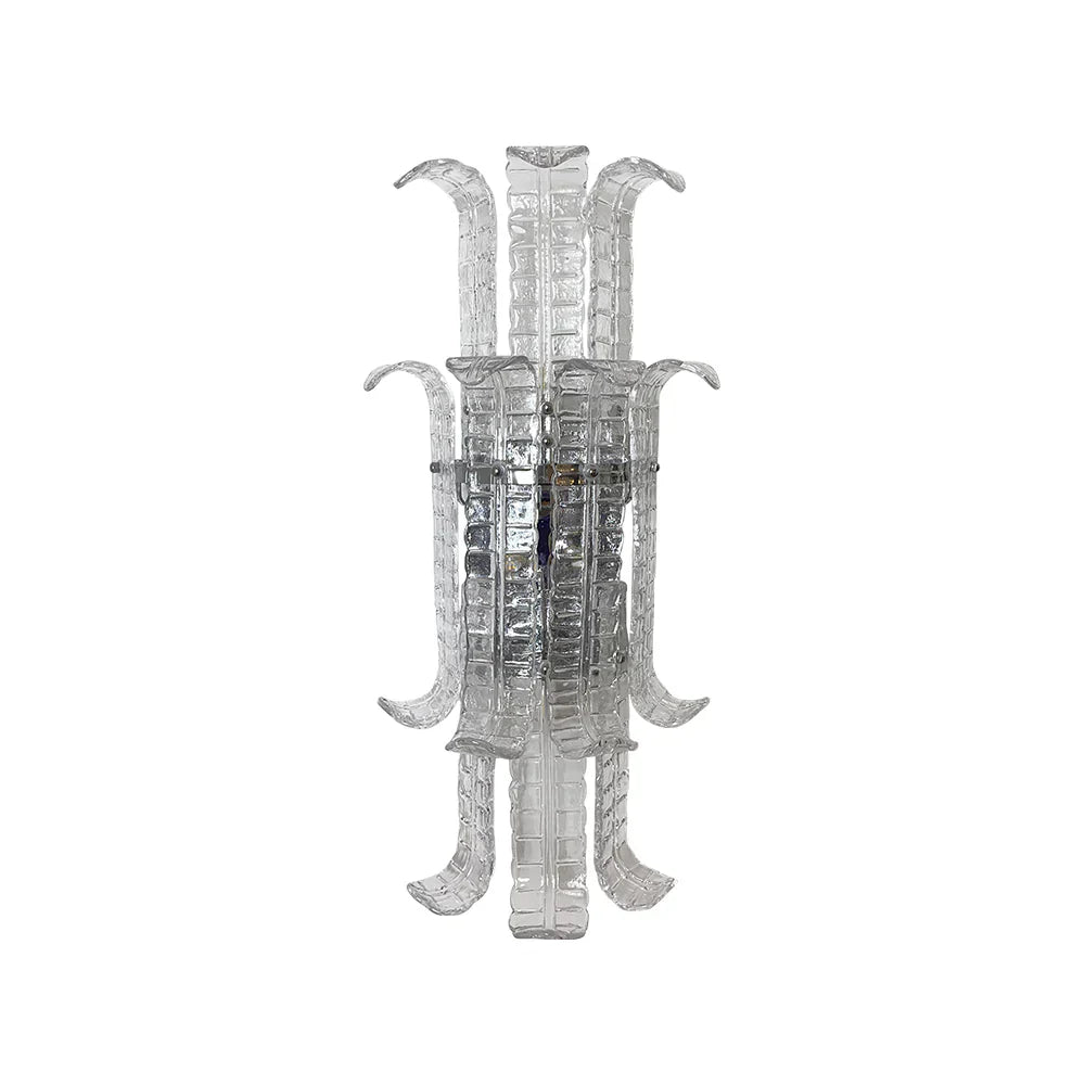 Elegant Murano Leaf Shape Glass Wall Sconce