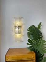 Elegant Murano Leaf Shape Glass Wall Sconce