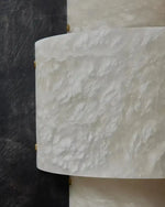 Half Cylinder Alabaster Wall Sconces