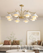 flared-gold-ceramic-chandelier