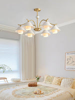 flared-gold-ceramic-chandelier