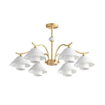 flared-gold-ceramic-chandelier
