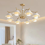 flared-gold-ceramic-chandelier