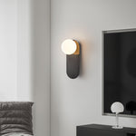 Flat Base Globe Sconce
