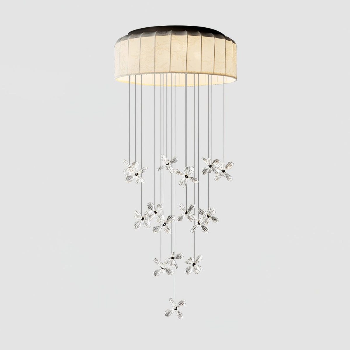 Floating Crystal Flower Ceiling Lamp