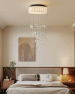 Floating Crystal Flower Ceiling Lamp